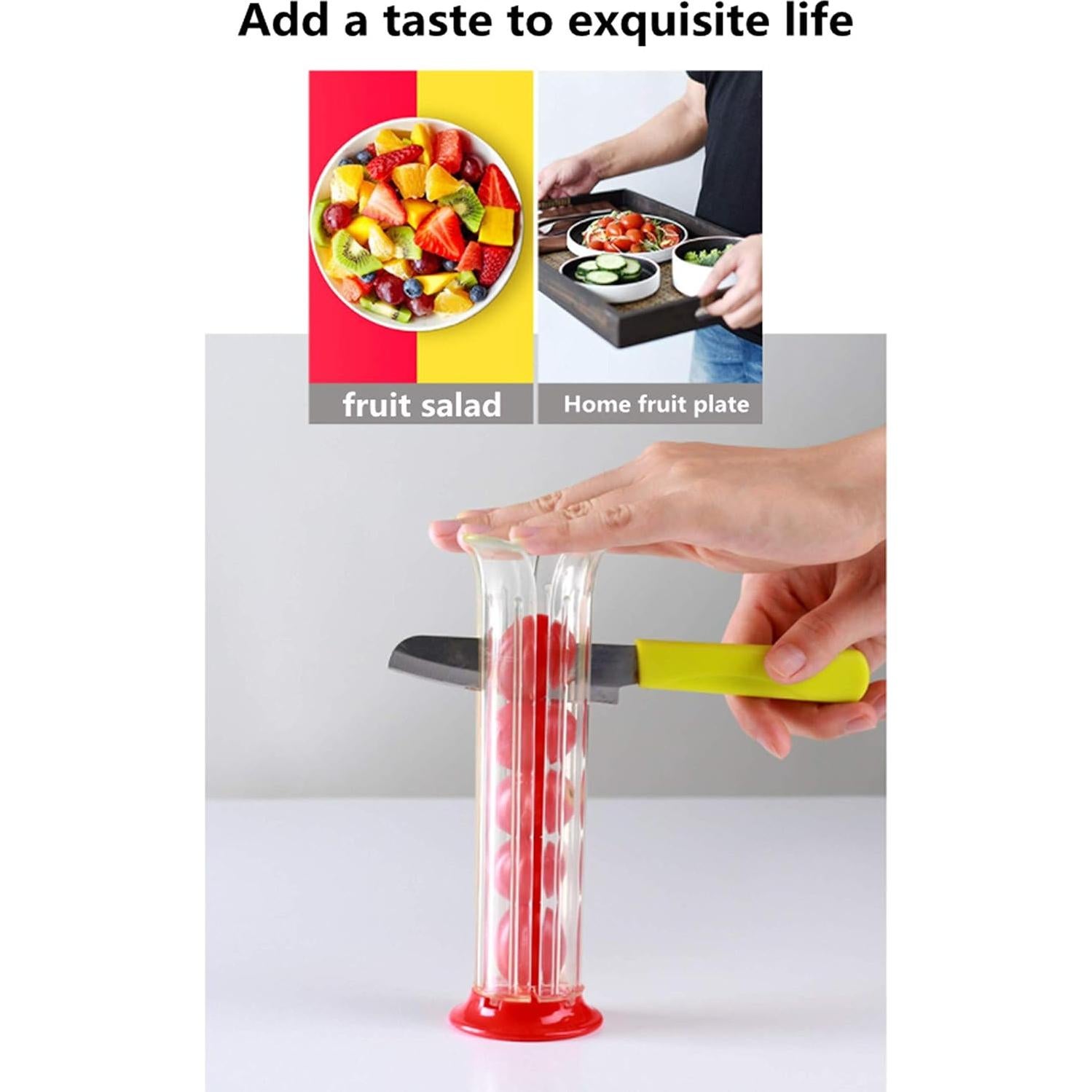 Cortador de Frutas Ajustable KEJITOUDM para Uvas y Fresas