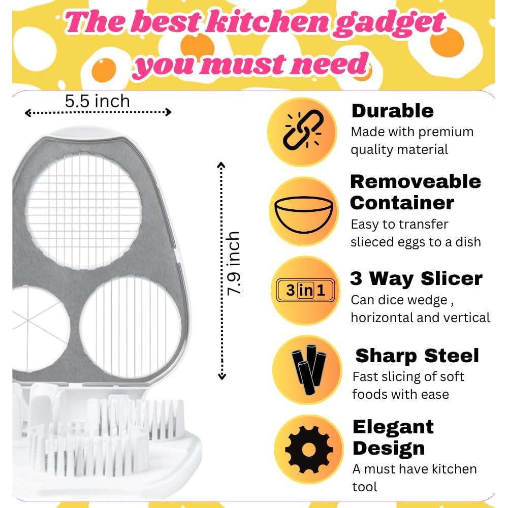 Cortador de Huevos Zadran Creations 3 Modos Acero Inoxidable