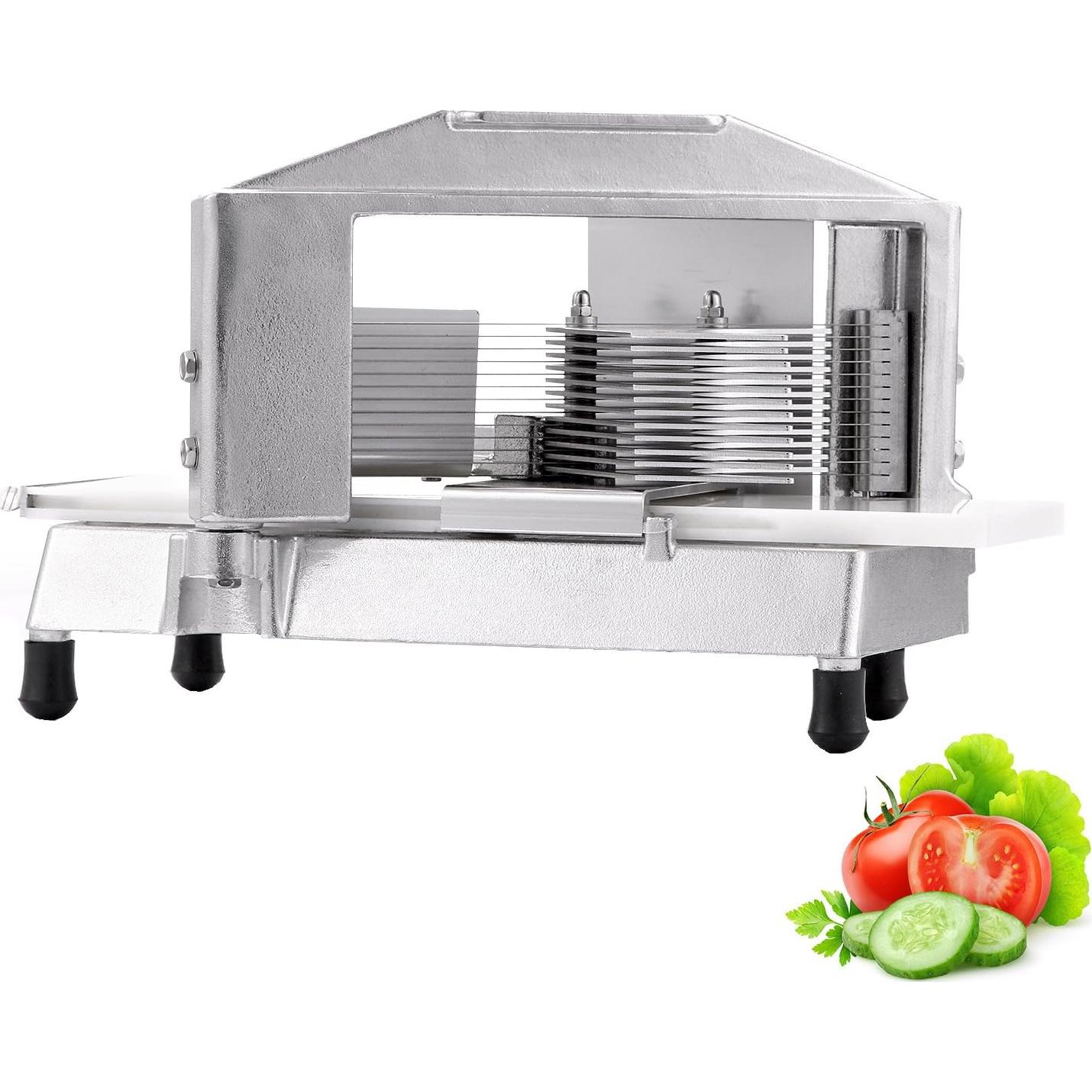 Cortador de Tomate Comercial VEVOR 3/16" Aluminio Inoxidable