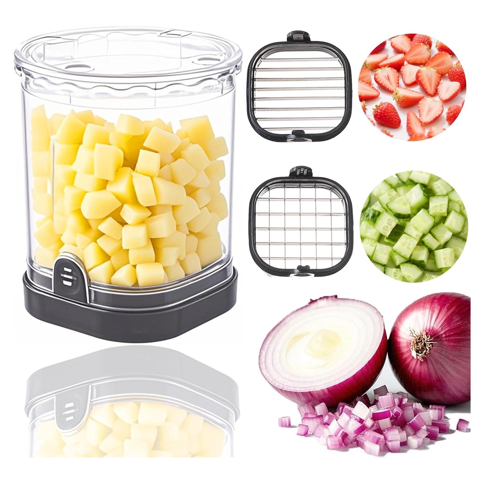 Picador de Verduras y Frutas JAYVAR 2 en 1 Manual Acero Inoxidable