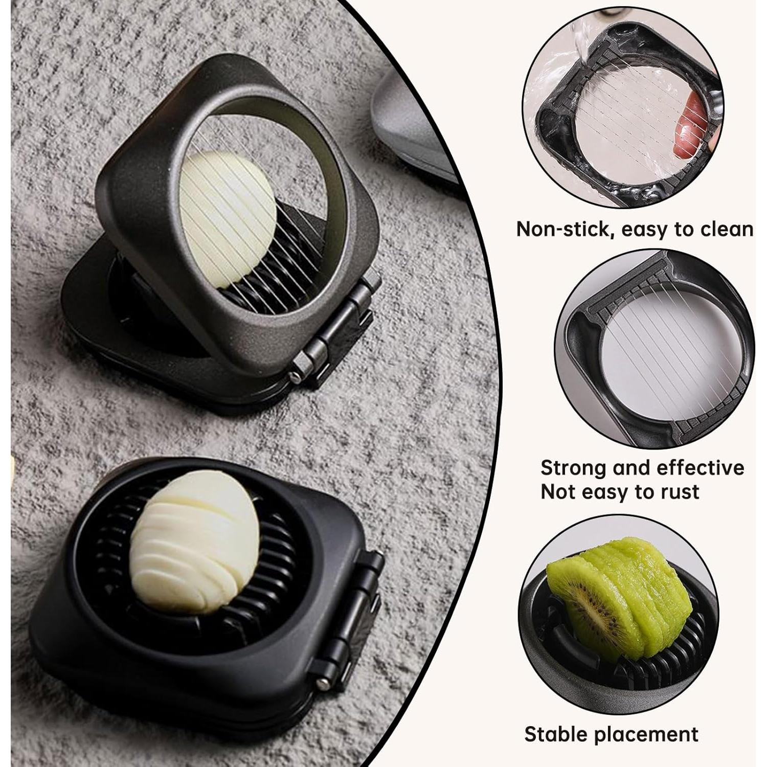 Cortador de Huevos Multifuncional EAZHOP Acero Inoxidable Plata