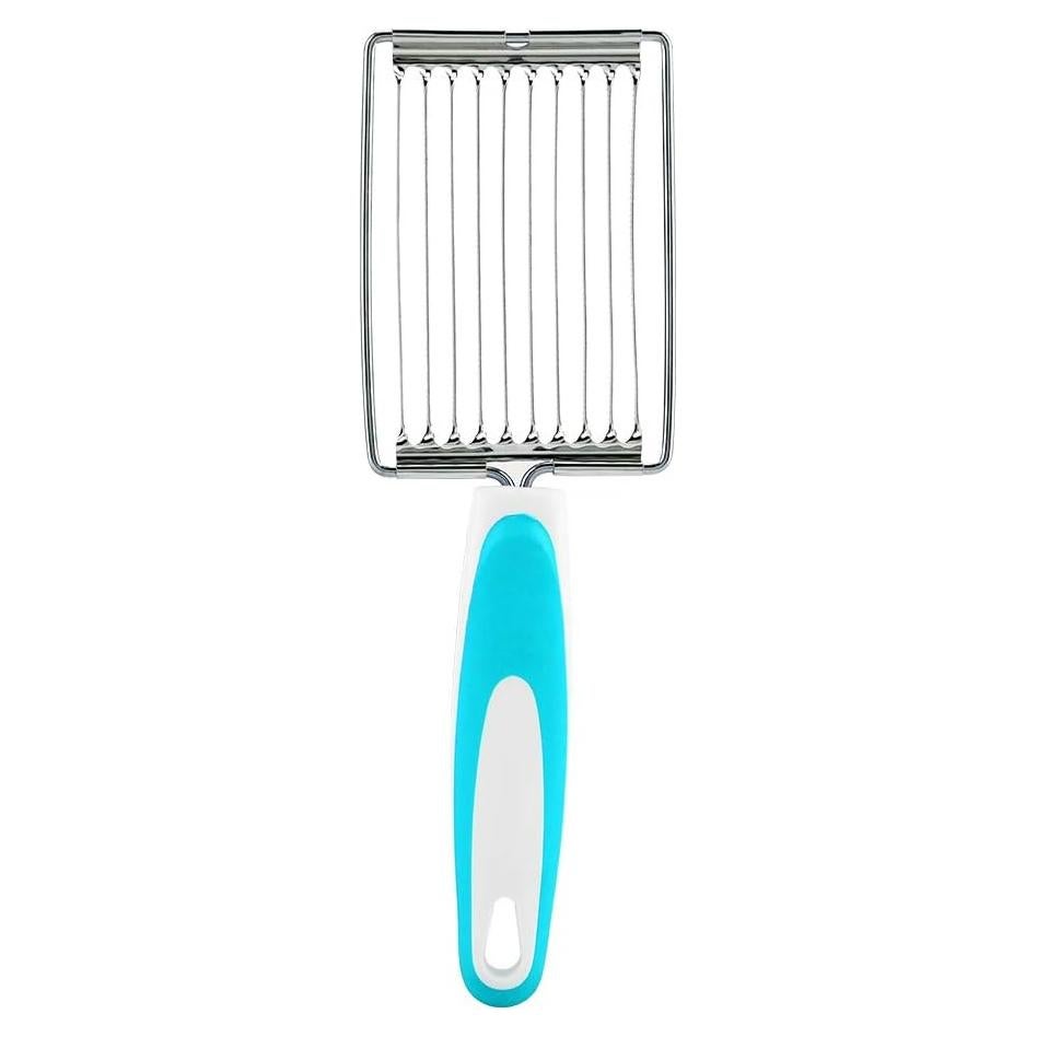 Cortador de Carne y Queso ASHATA Acero Inoxidable Azul 24.5cm