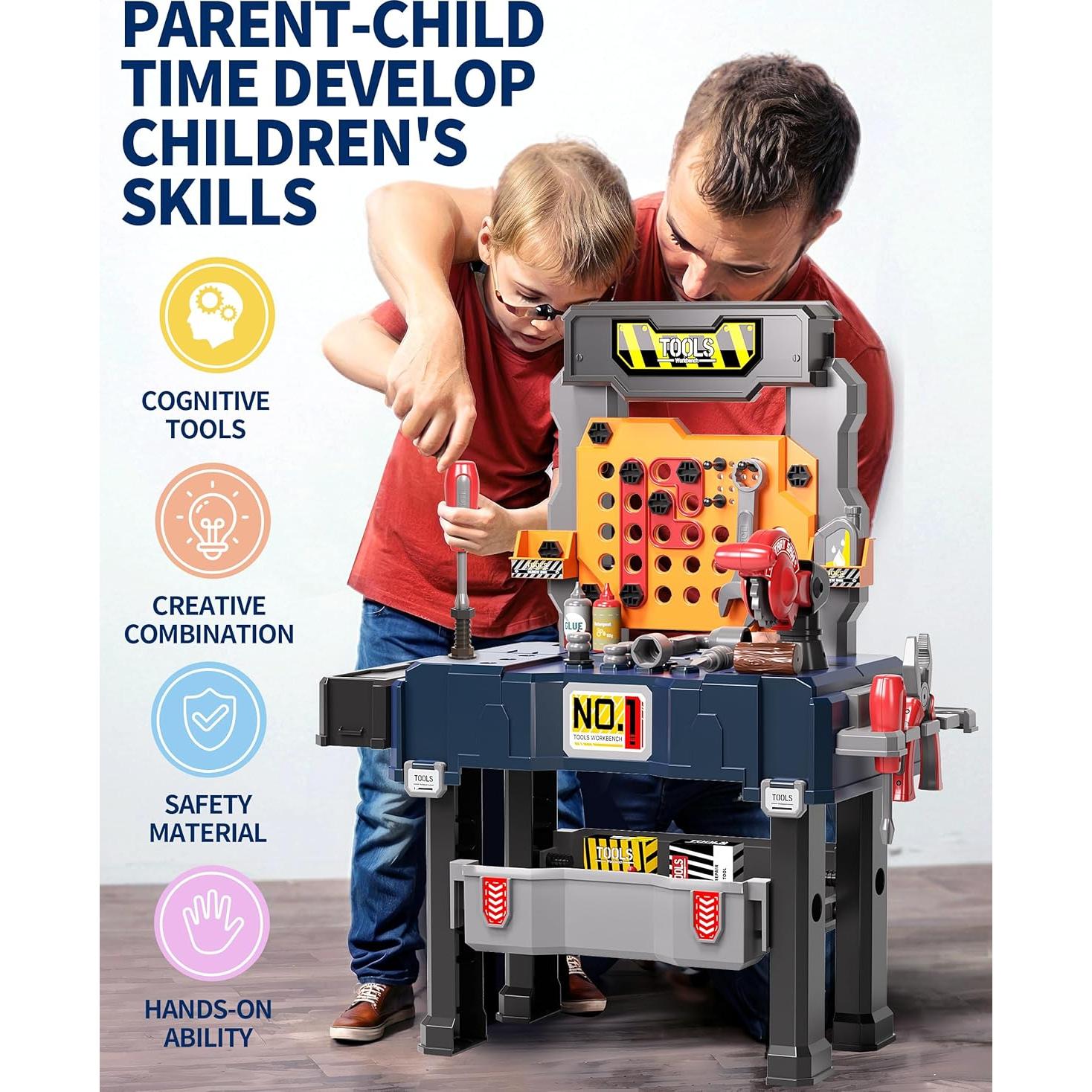 Banco de herramientas transformable Deejoy para niños 1.75 kg