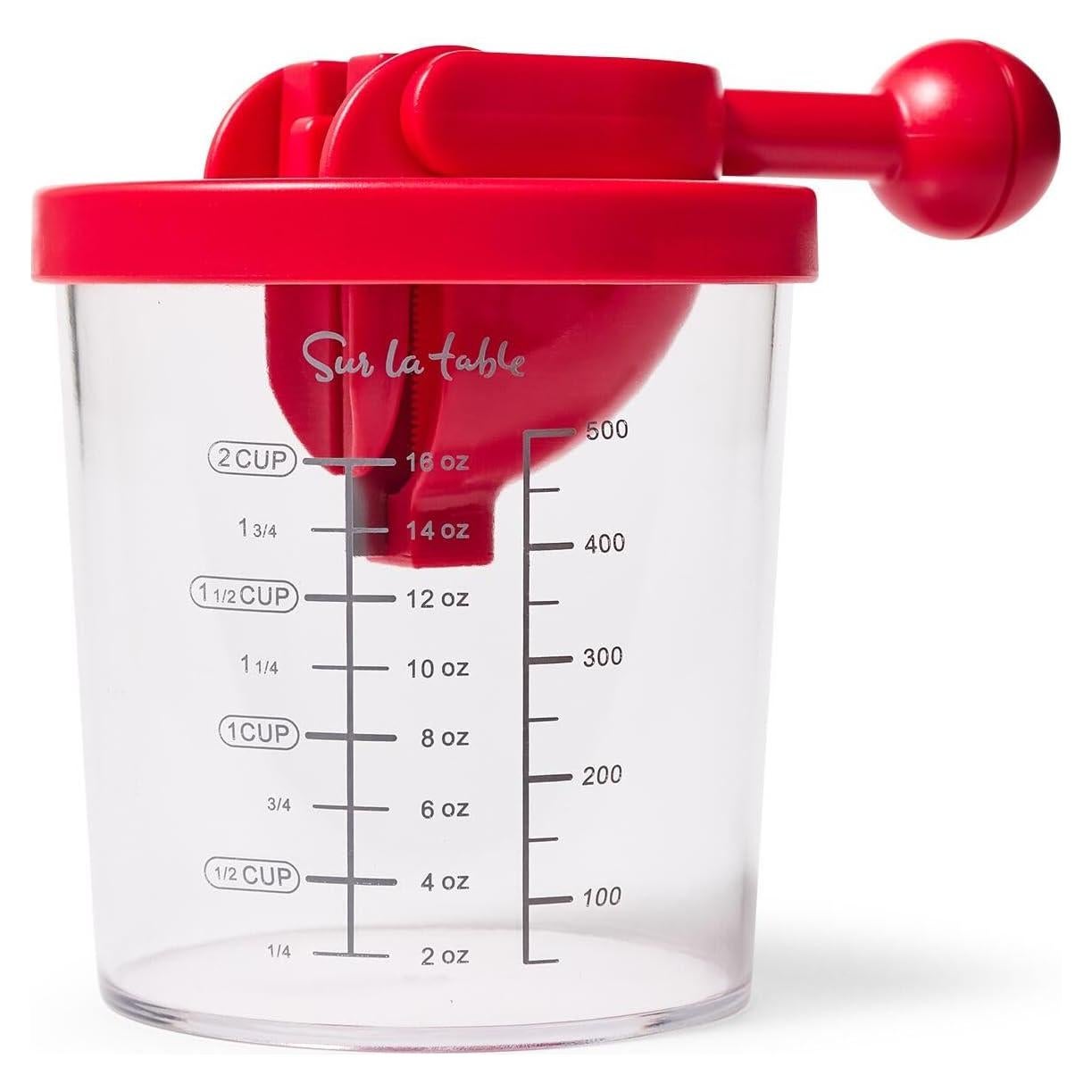 Cortador de Tomates y Uvas Sur La Table Rojo Acero Inoxidable