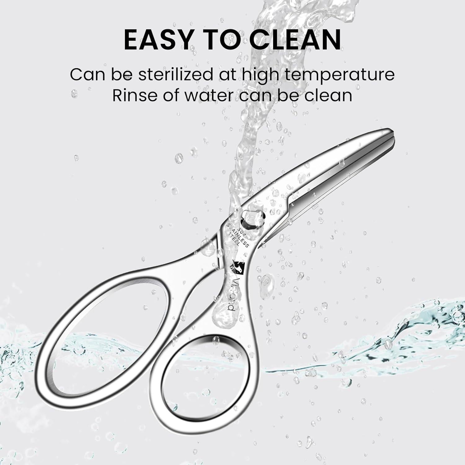 Tijeras de Comida para Bebés Vinland de Acero Inoxidable