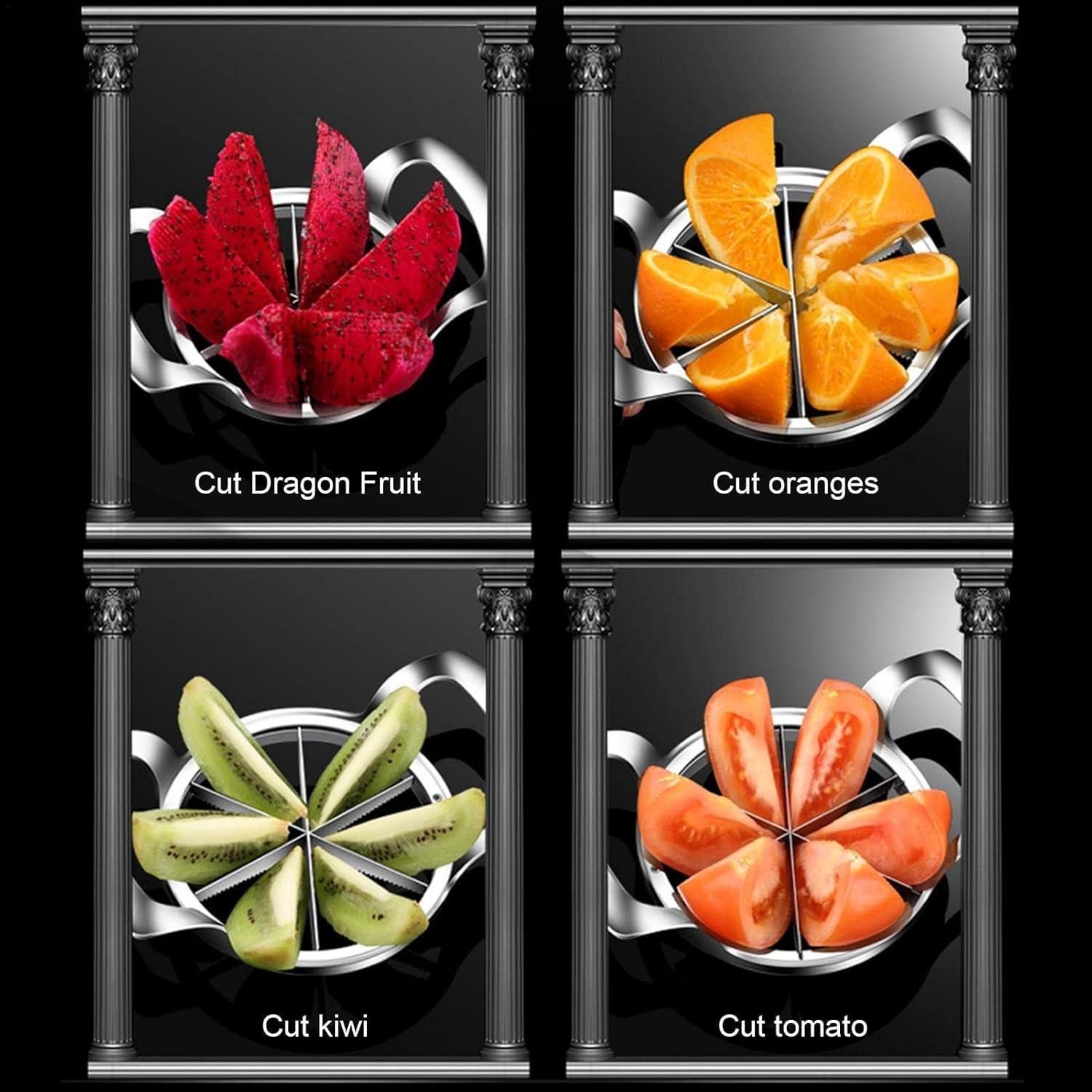 Cortador de Frutas ZORGONS de Acero Inoxidable 6 Cuchillas