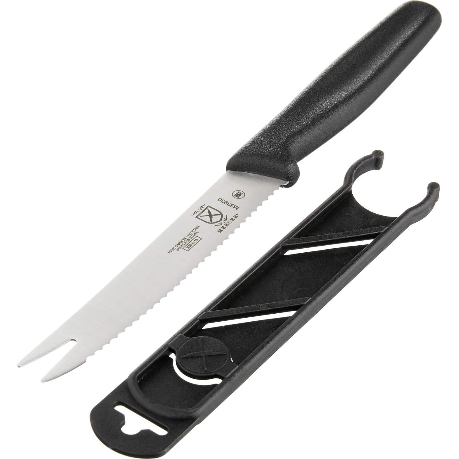 Cuchillo para Tomate Mercer Culinary 10.2 cm Serrado Negro