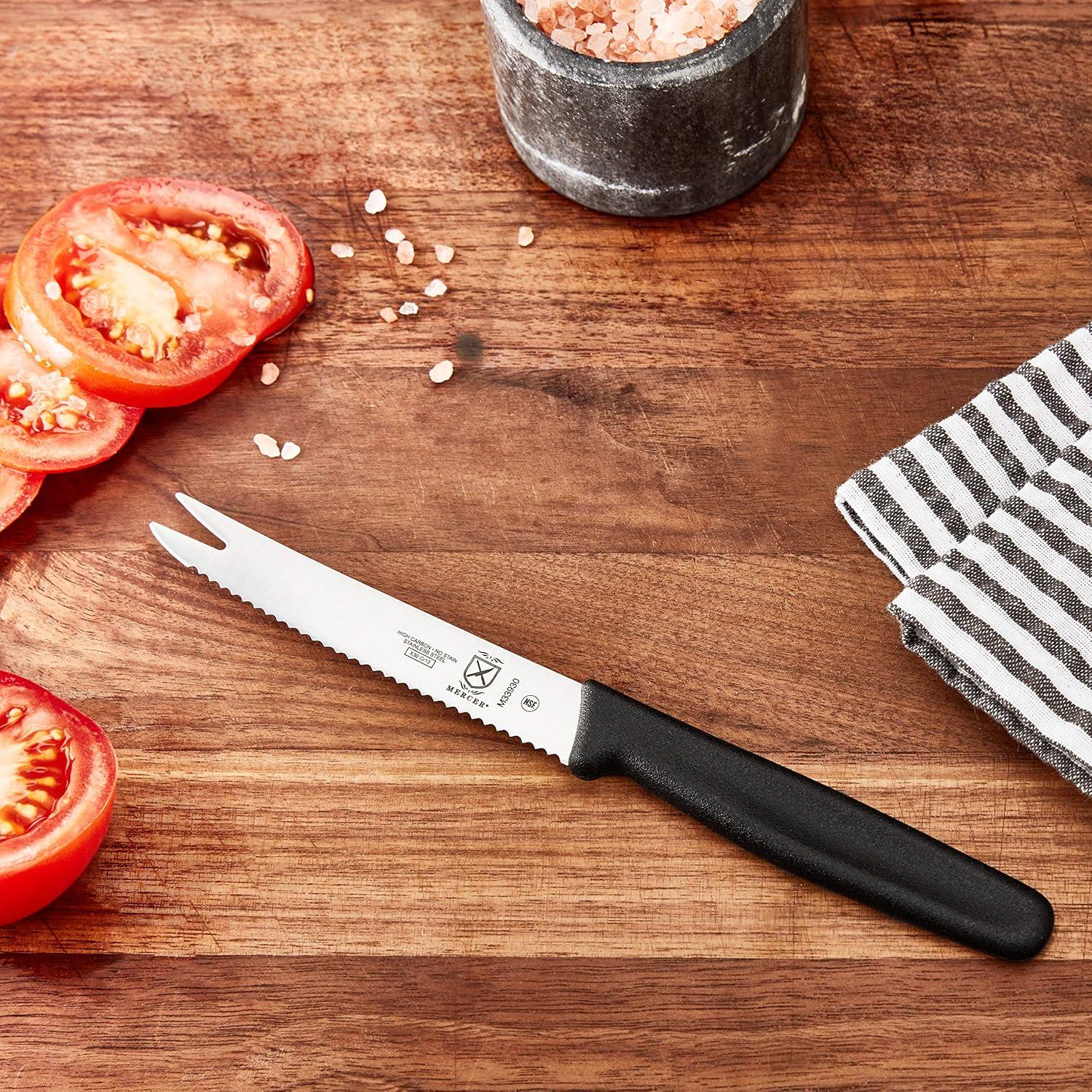 Cuchillo para Tomate Mercer Culinary 10.2 cm Serrado Negro
