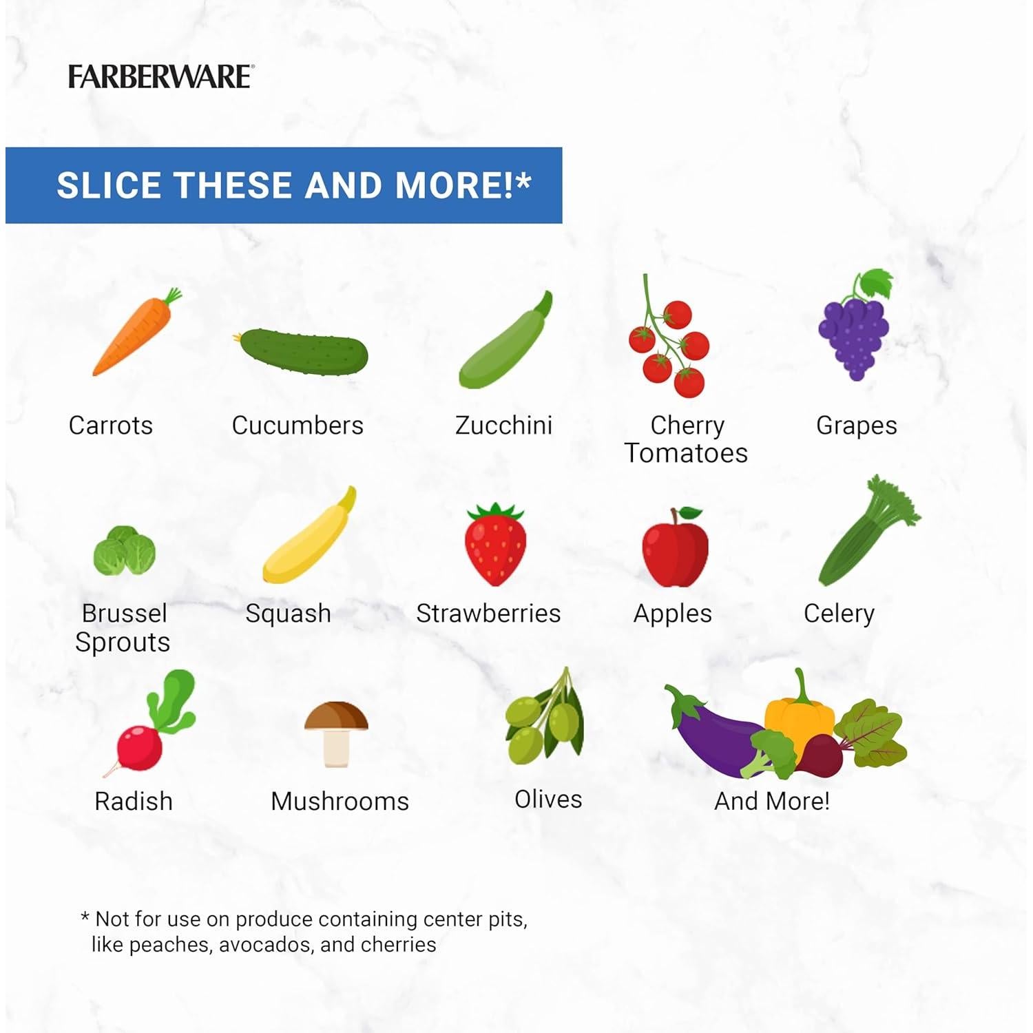 Cortador de Frutas Profesional Farberware - Acero Inoxidable