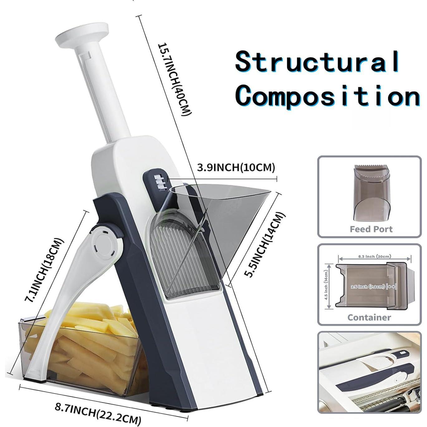 Rebanador Mandolina Profesional Genérico Ajustable 0.67 kg