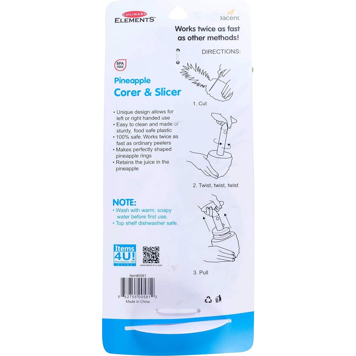 Cortador de Piña Jacent 24.13 cm - Descorazonador Rápido