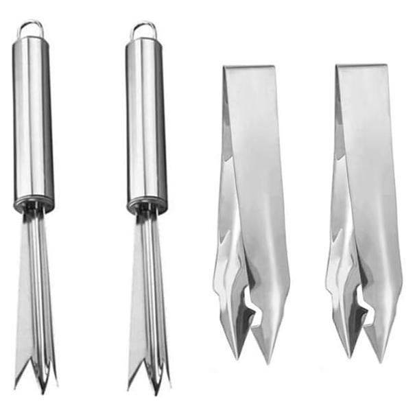 Cortador de Ojos de Piña Jilukibo 4 Piezas Acero Inoxidable