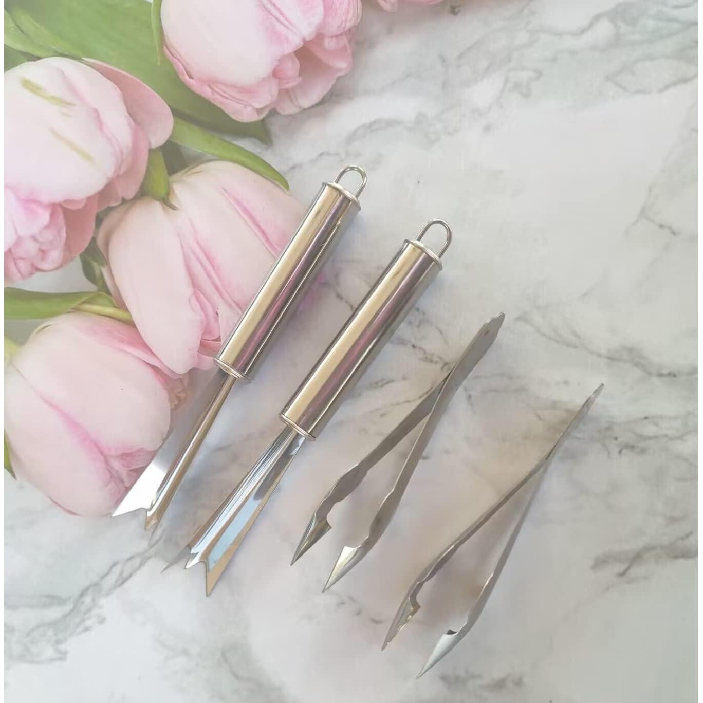 Cortador de Ojos de Piña Jilukibo 4 Piezas Acero Inoxidable