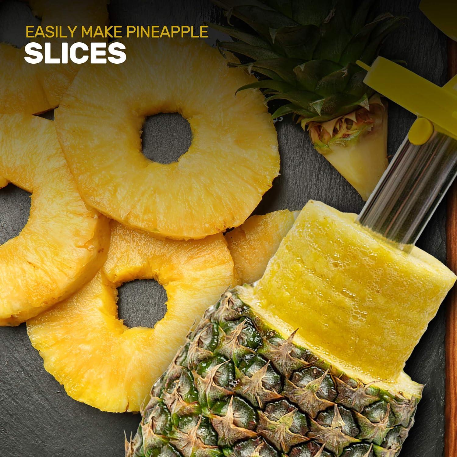 Cortador Descorazonador de Piña EXULTIMATE Acero Inoxidable Amarillo