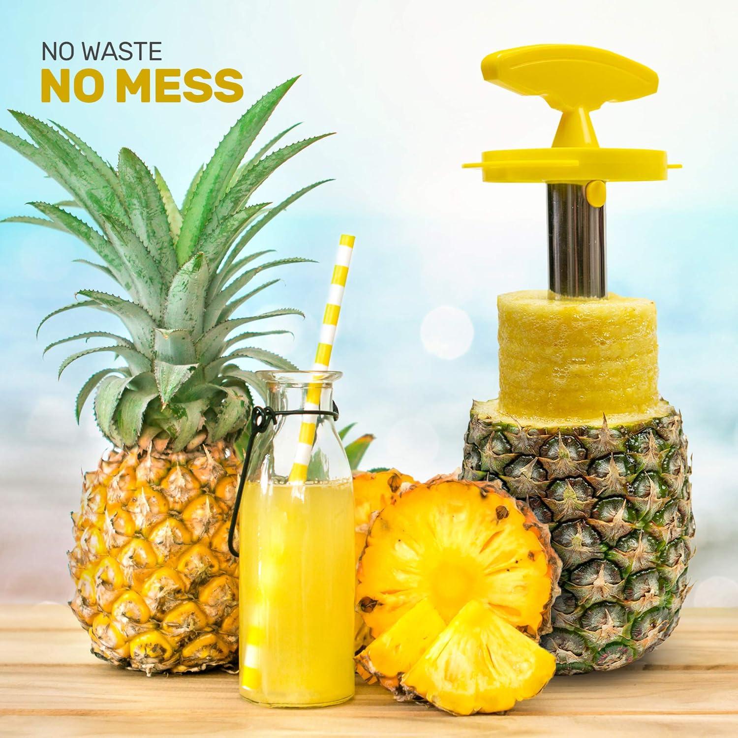 Cortador Descorazonador de Piña EXULTIMATE Acero Inoxidable Amarillo