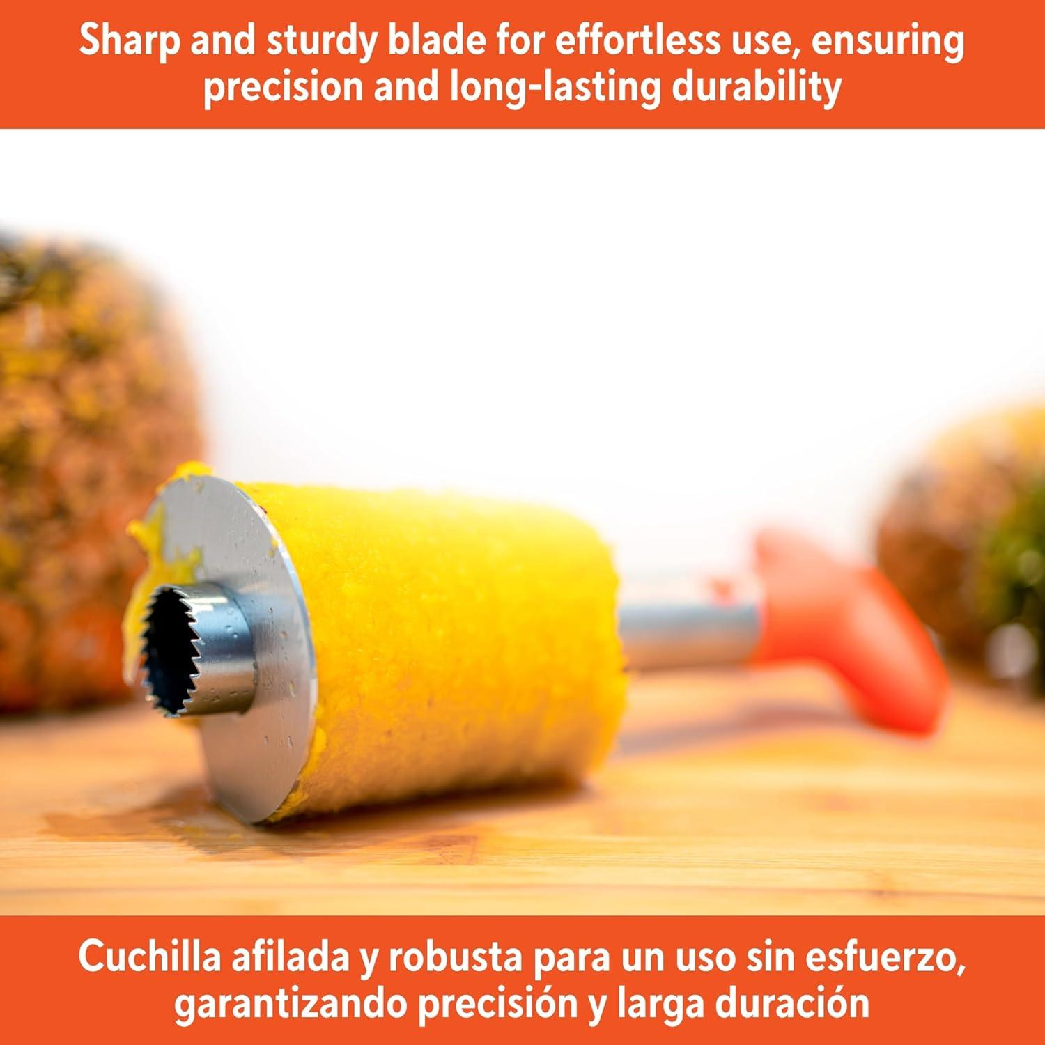 Cortador de Piña IMUSA de Acero Inoxidable con Mango Naranja