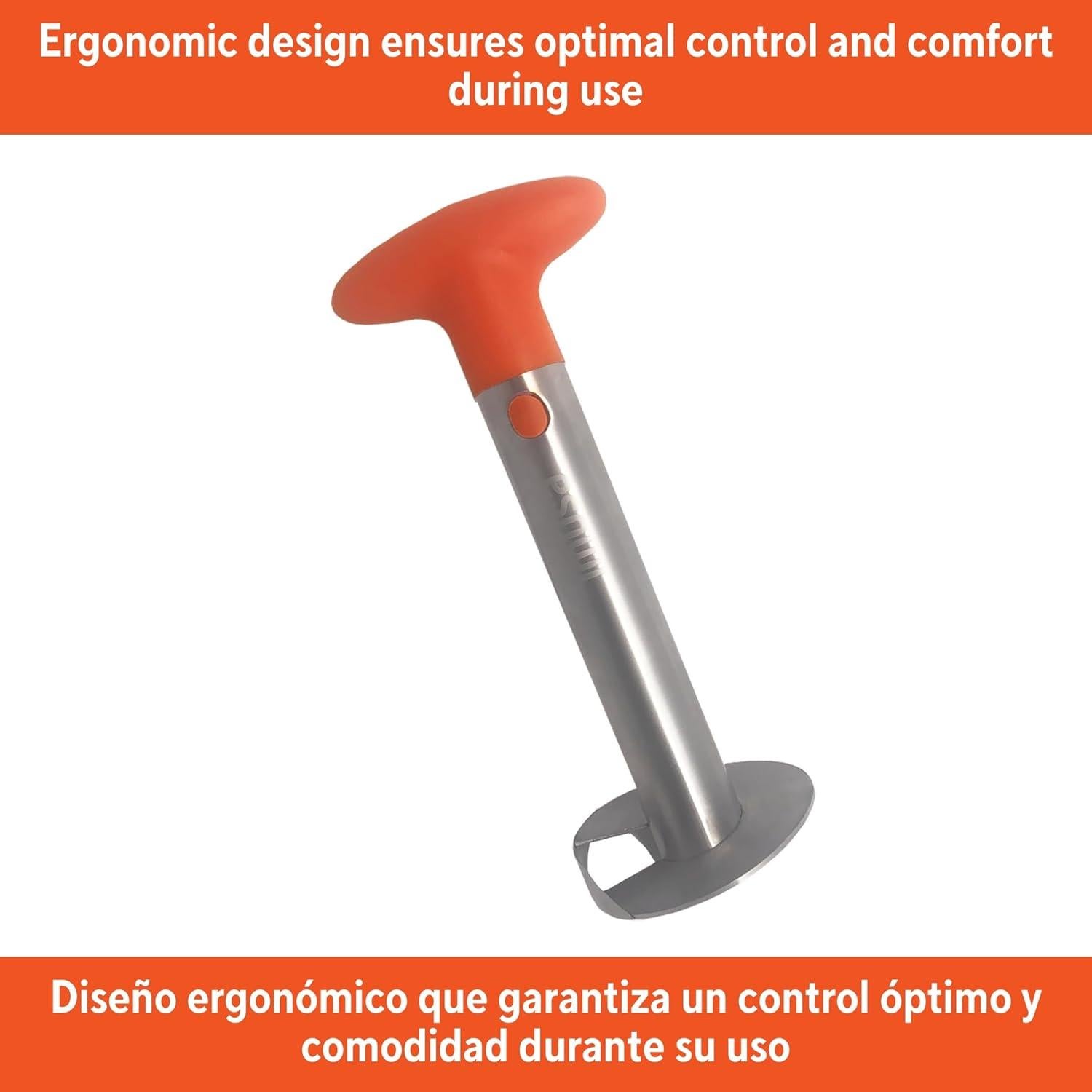 Cortador de Piña IMUSA de Acero Inoxidable con Mango Naranja