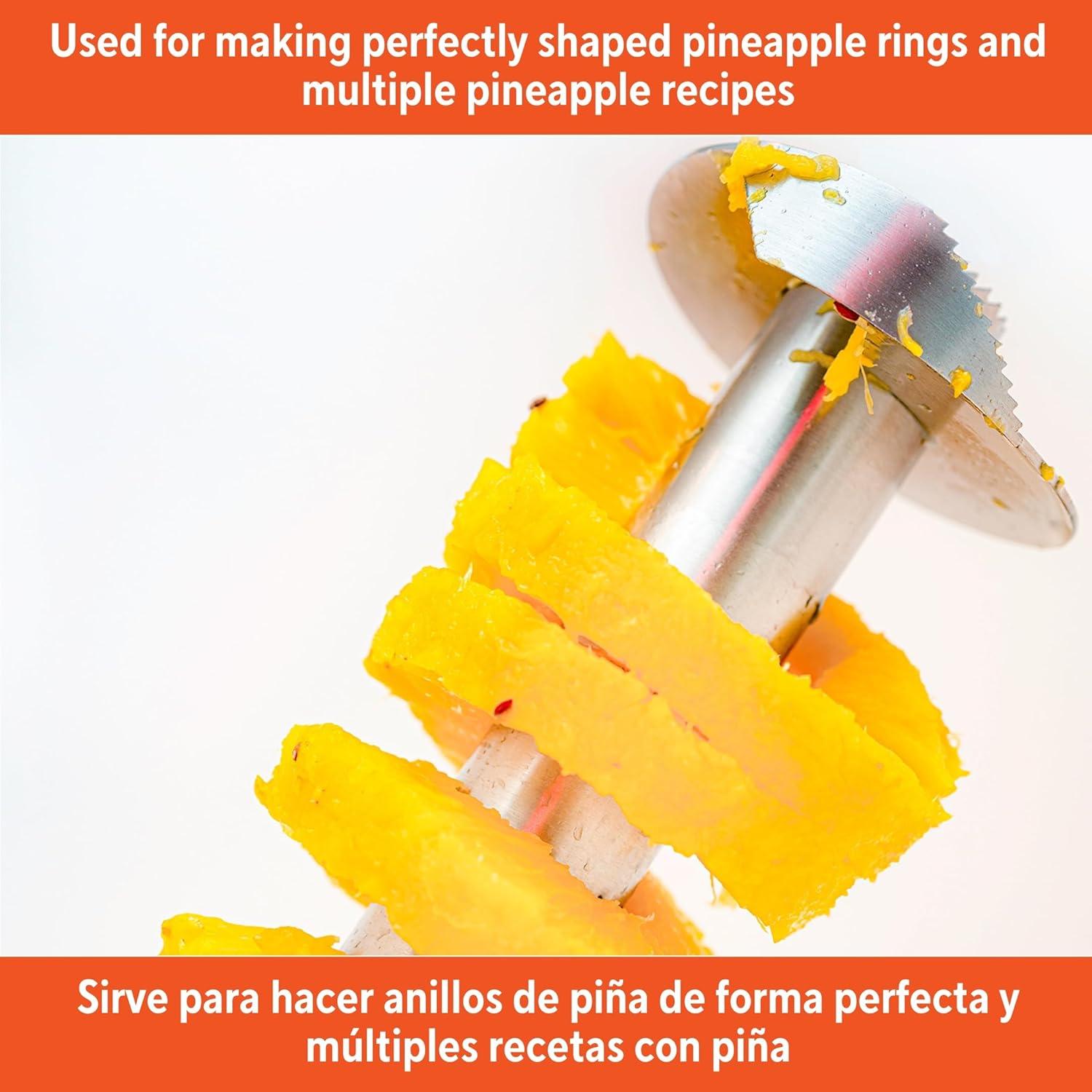 Cortador de Piña IMUSA de Acero Inoxidable con Mango Naranja