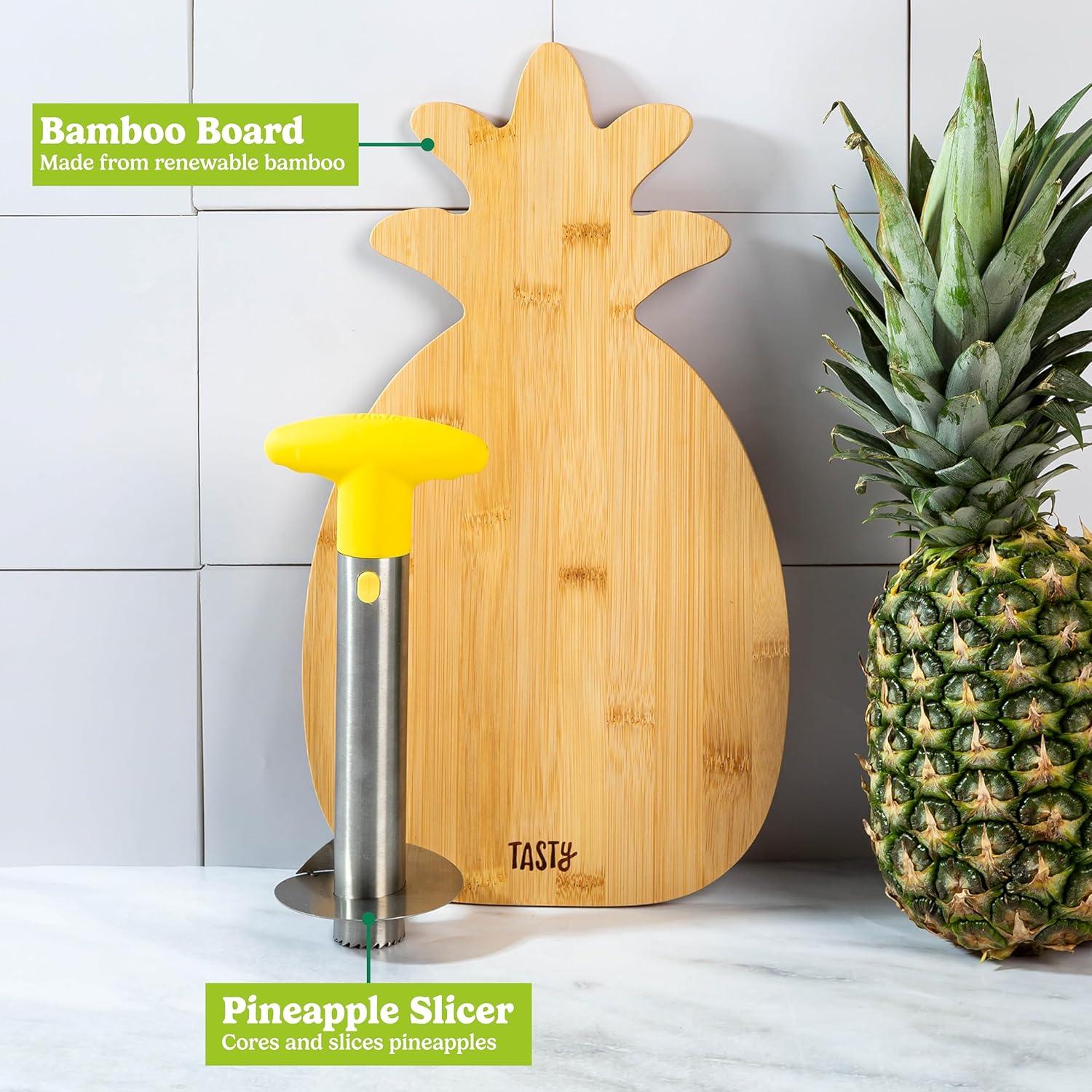Juego de Cortador de Piña y Tabla de Bambú Tasty - 2 Piezas