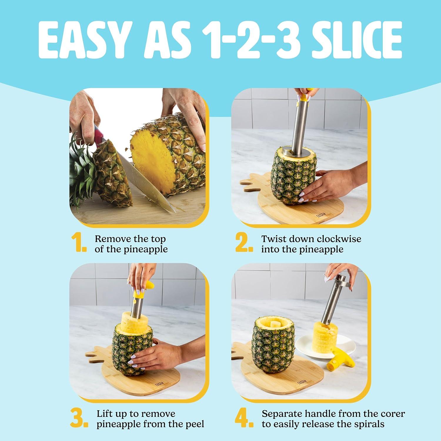 Juego de Cortador de Piña y Tabla de Bambú Tasty - 2 Piezas