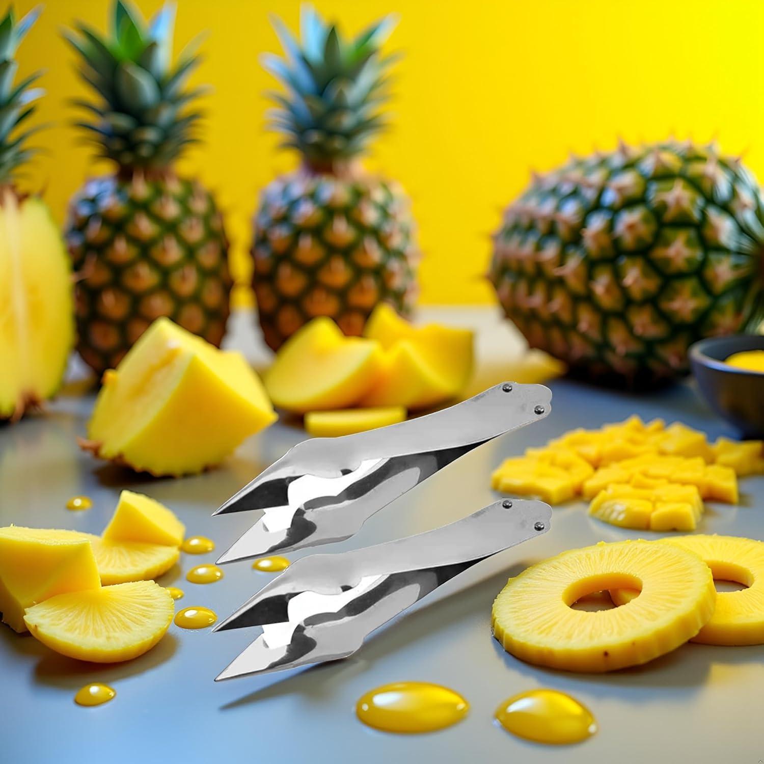 Juego de 2 Pinzas de Piña Htppzjr de Acero Inoxidable