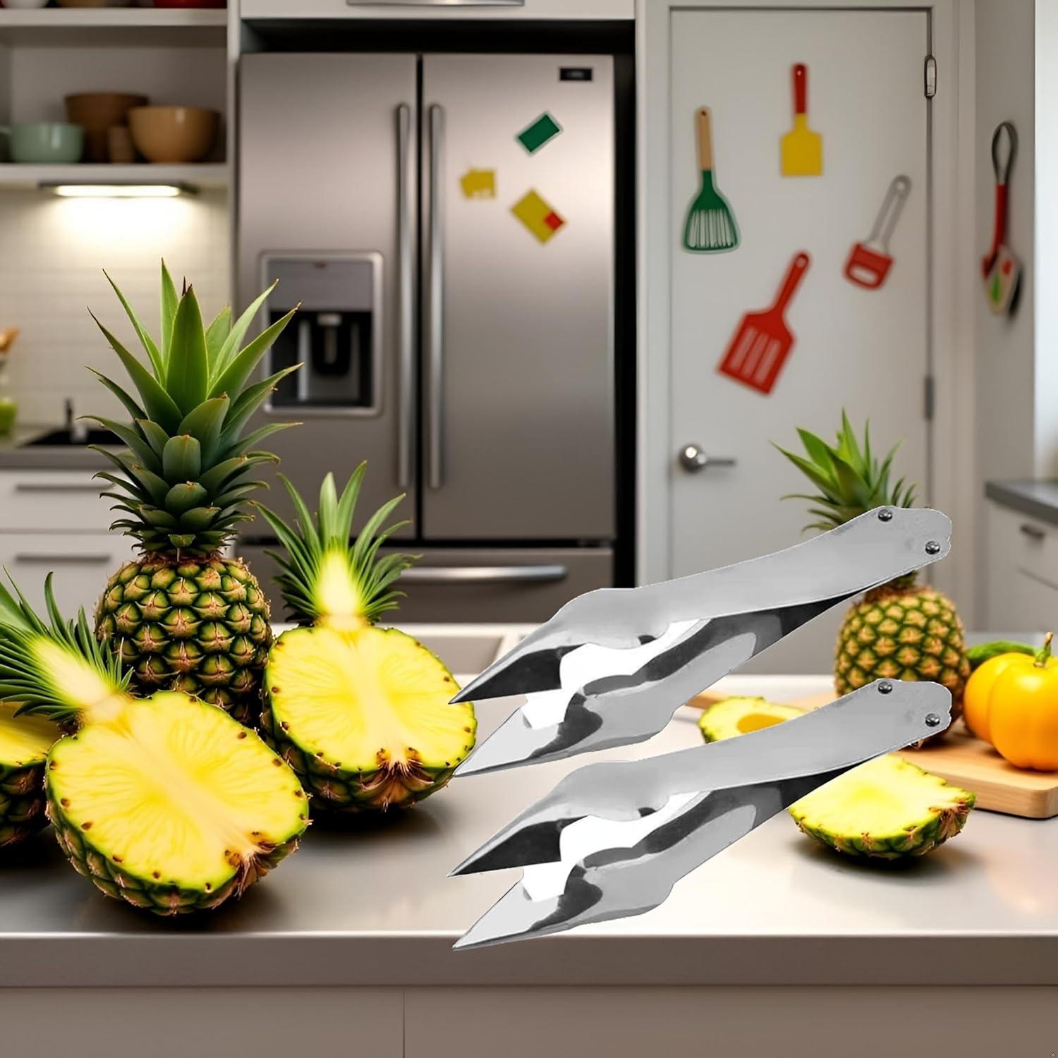 Juego de 2 Pinzas de Piña Htppzjr de Acero Inoxidable