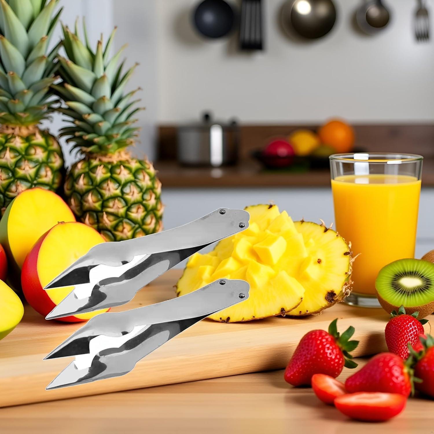 Juego de 2 Pinzas de Piña Htppzjr de Acero Inoxidable