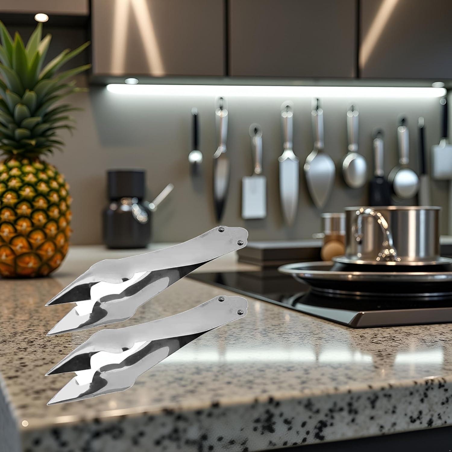 Juego de 2 Pinzas de Piña Htppzjr de Acero Inoxidable