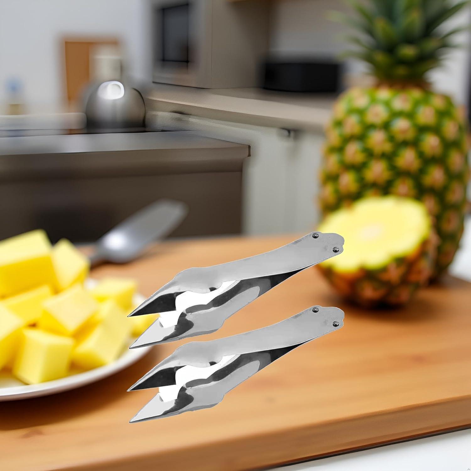 Juego de 2 Pinzas de Piña Htppzjr de Acero Inoxidable
