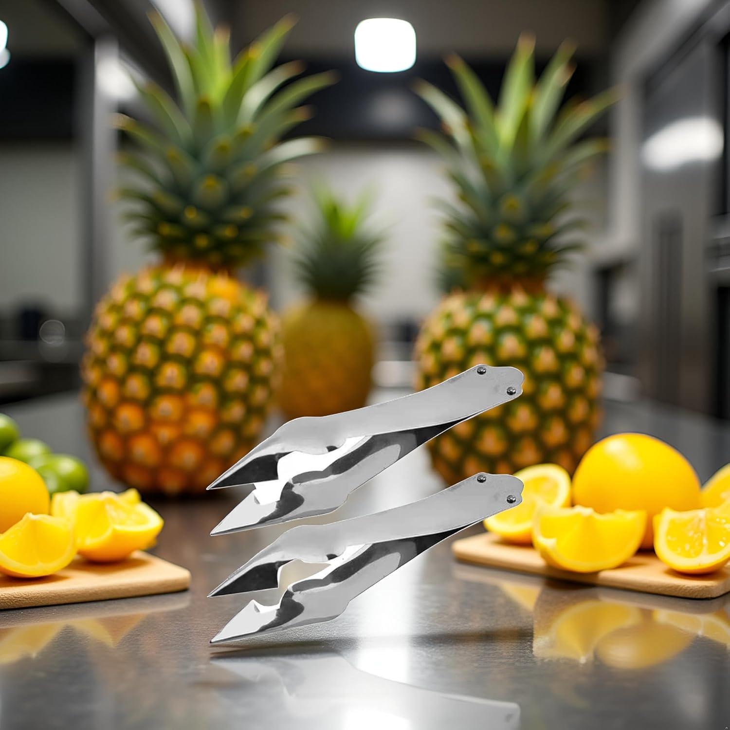 Juego de 2 Pinzas de Piña Htppzjr de Acero Inoxidable