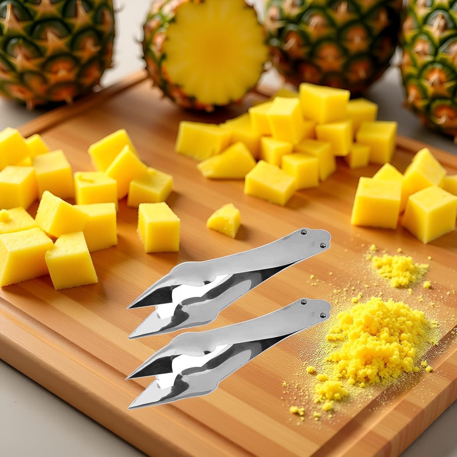 Juego de 2 Pinzas de Piña Htppzjr de Acero Inoxidable