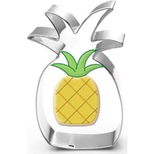 Molde de Galleta Piña Acero Inoxidable SYHL 5x3.8 cm