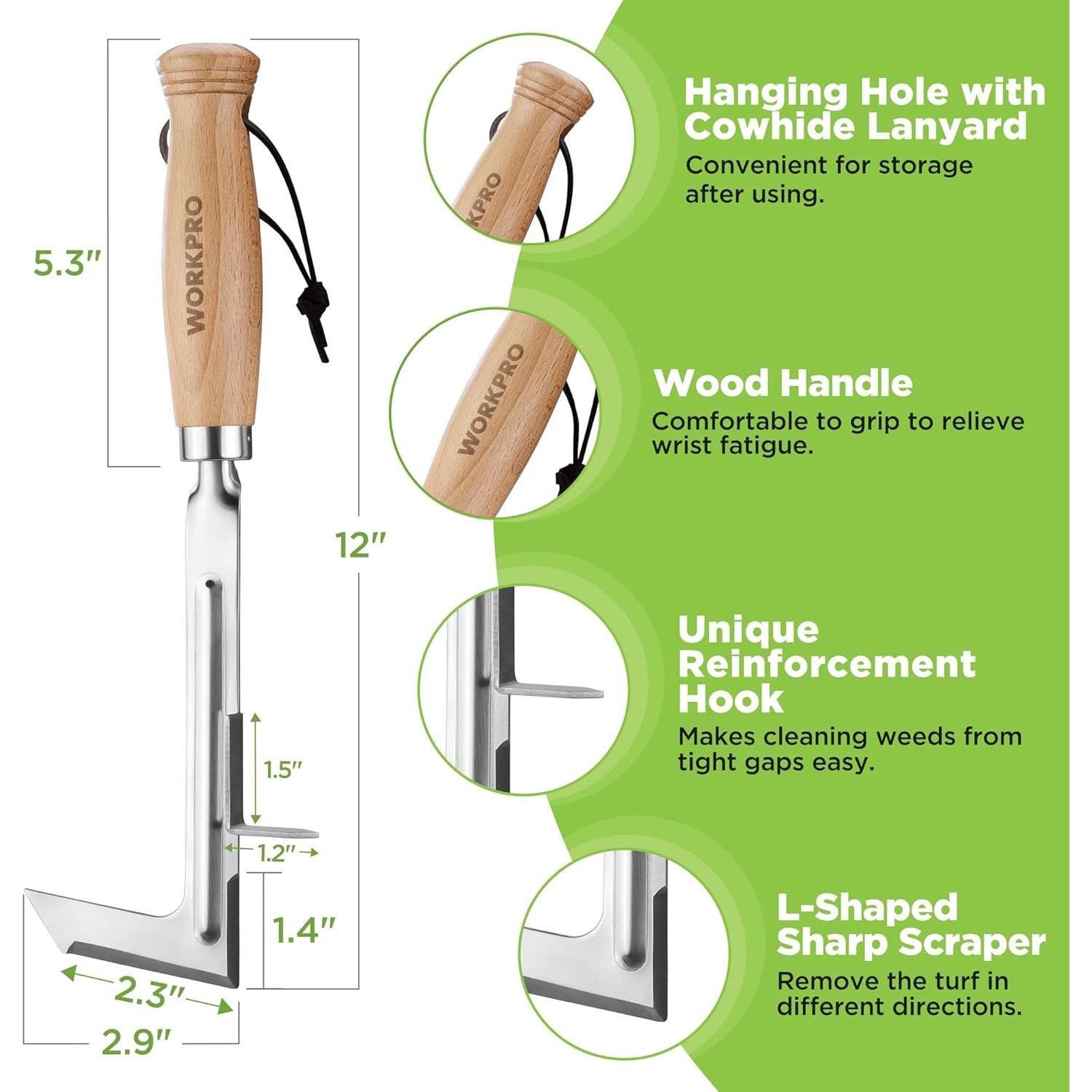 Desmalezadora de Grietas WORKPRO 30.48 cm Acero Inoxidable