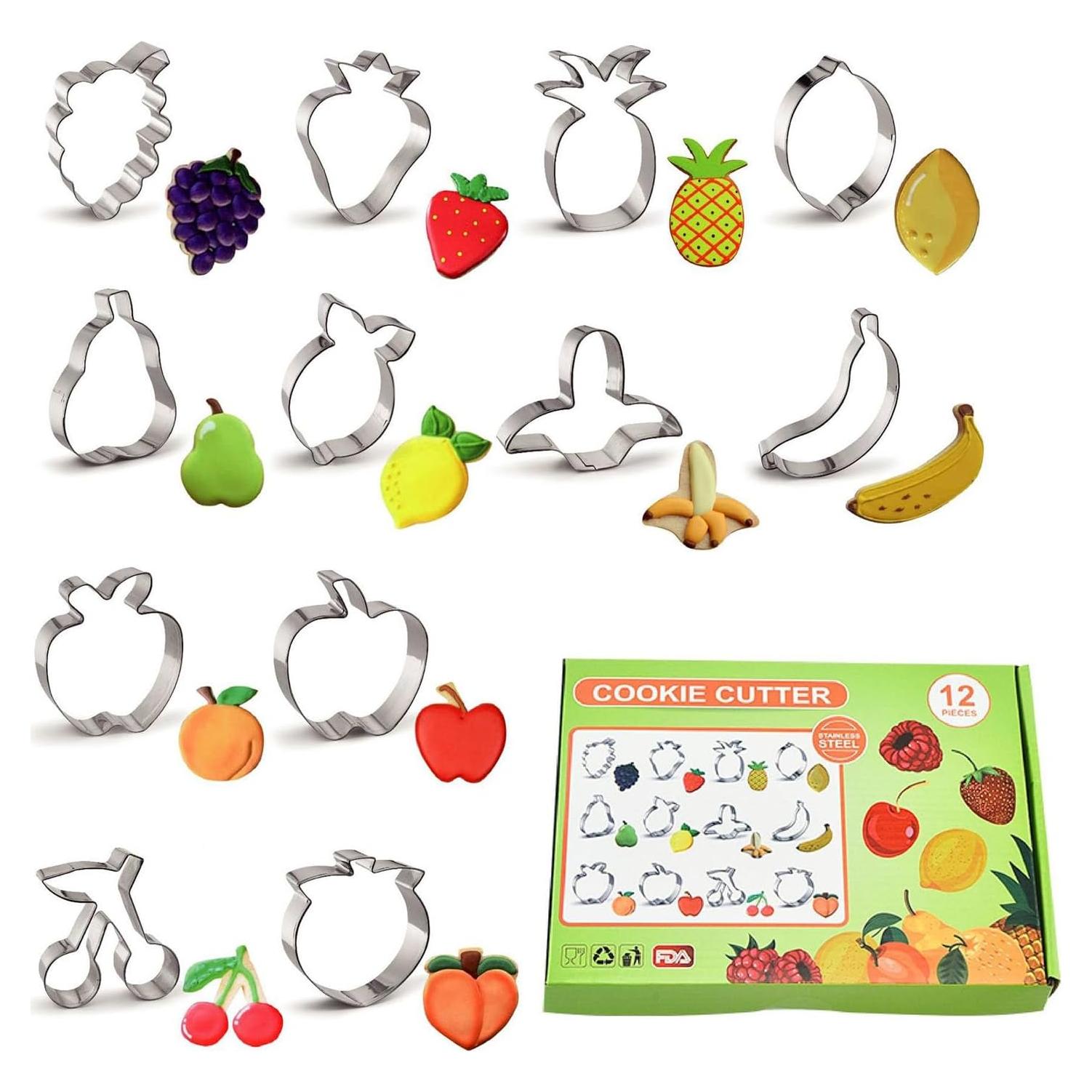 Set de 12 Cortadores de Galletas de Frutas Huisipool