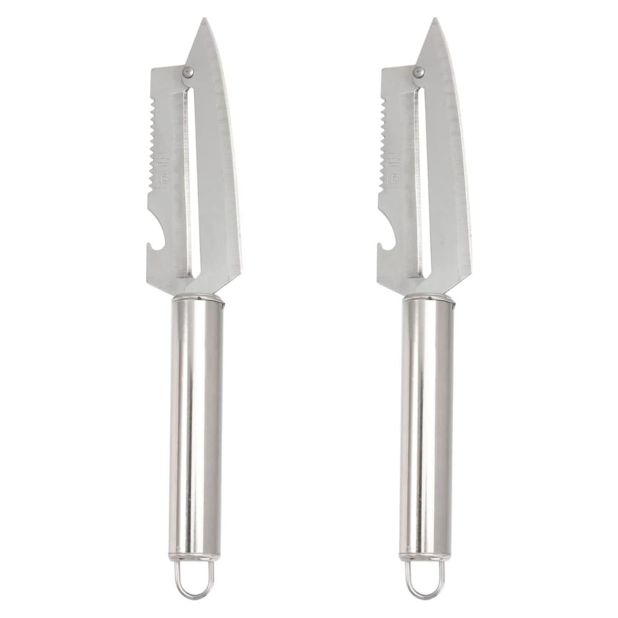 Cuchillo Pelador Multifuncional BESTonZON Acero Inoxidable 2 Pcs