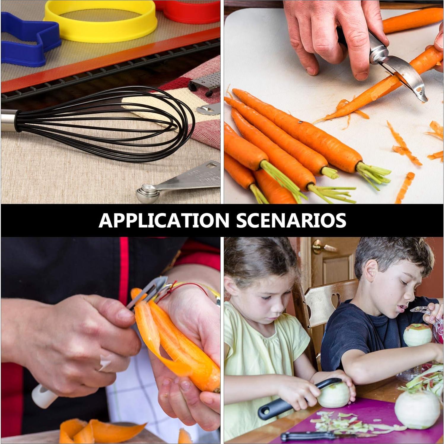 Cuchillo Pelador Multifuncional BESTonZON Acero Inoxidable 2 Pcs