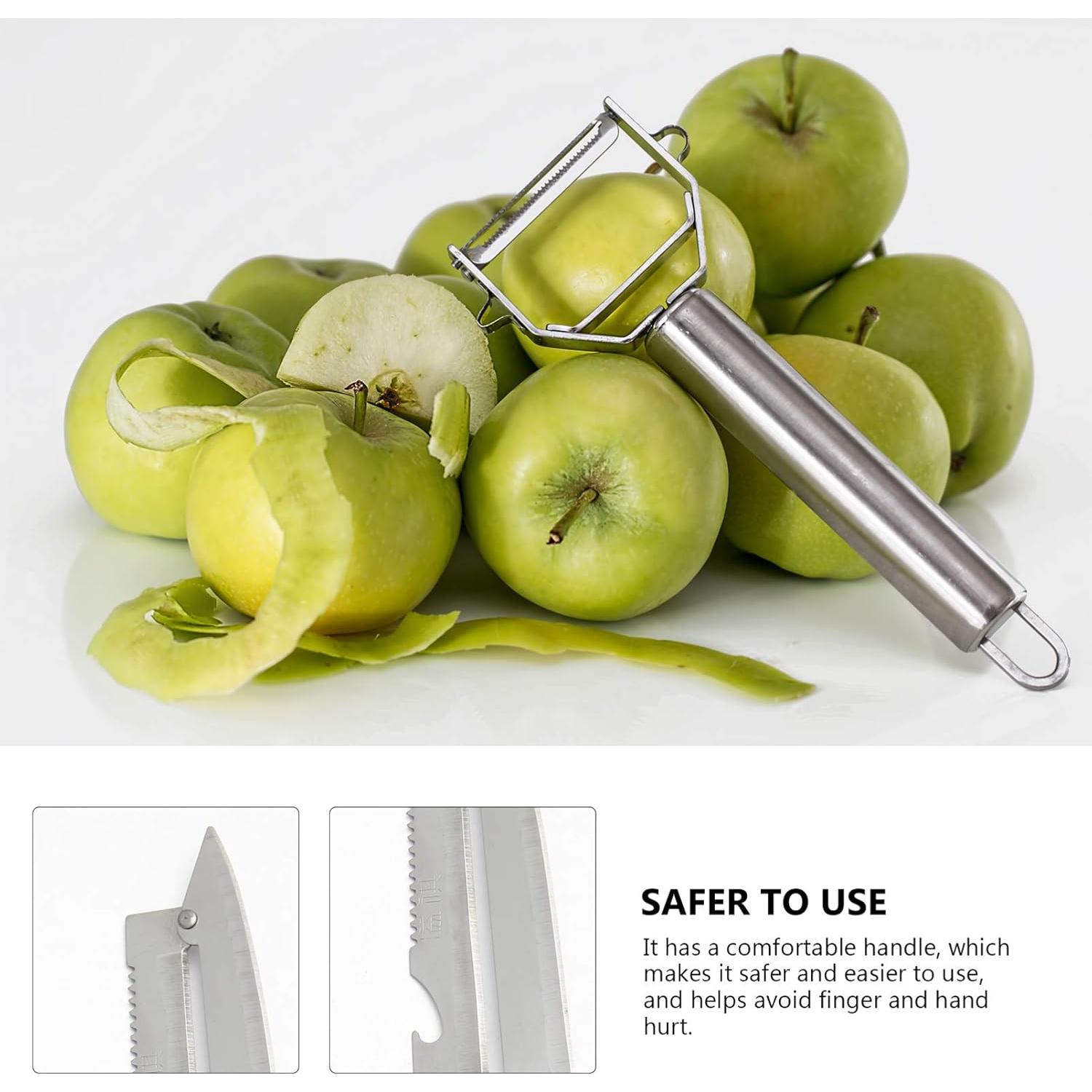 Cuchillo Pelador Multifuncional BESTonZON Acero Inoxidable 2 Pcs