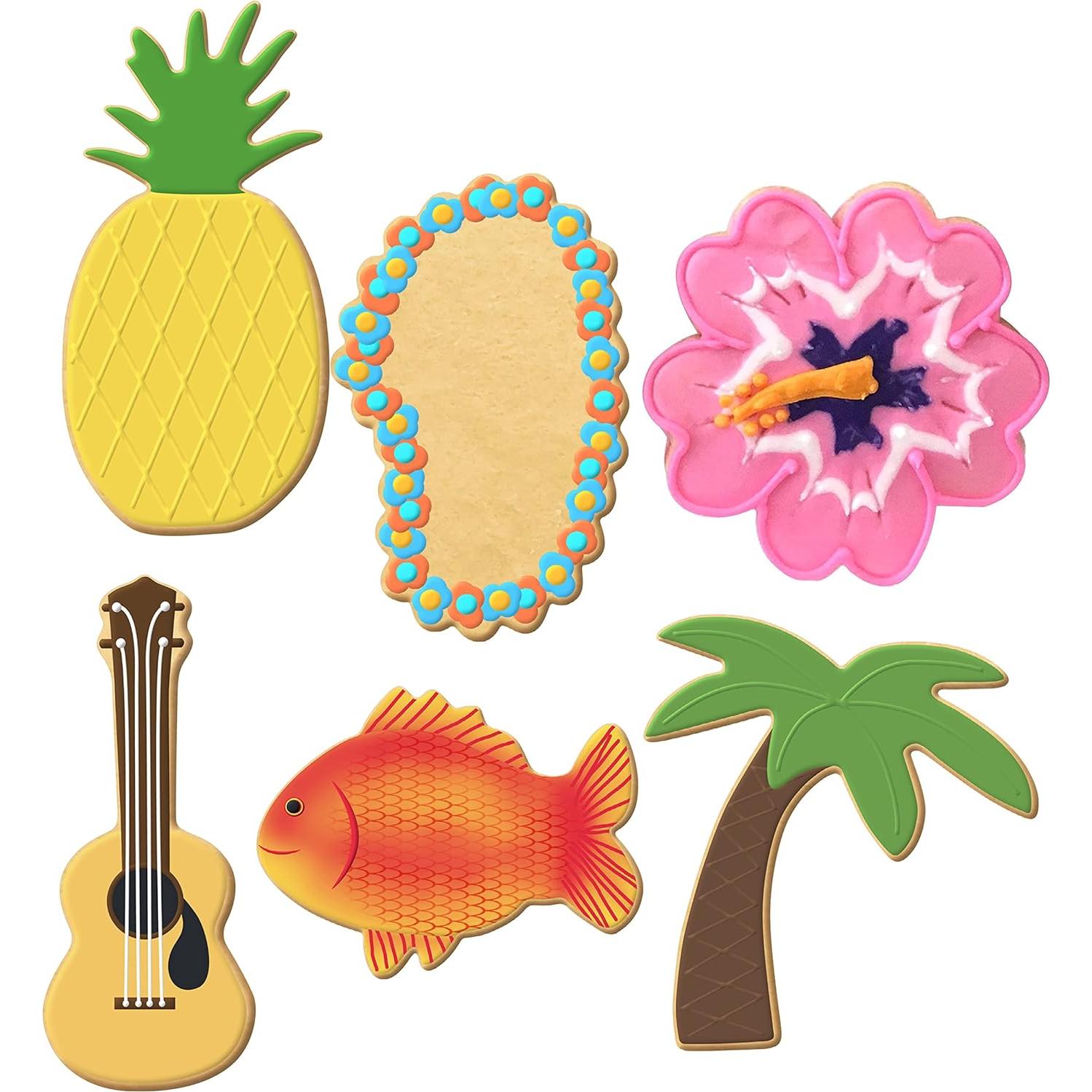 Juego de Cortadores de Galletas Tropicales Foose 6 Piezas