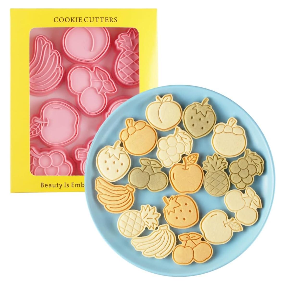 Cortadores de Galletas de Fruta MayeBridge, 8 Piezas 3D