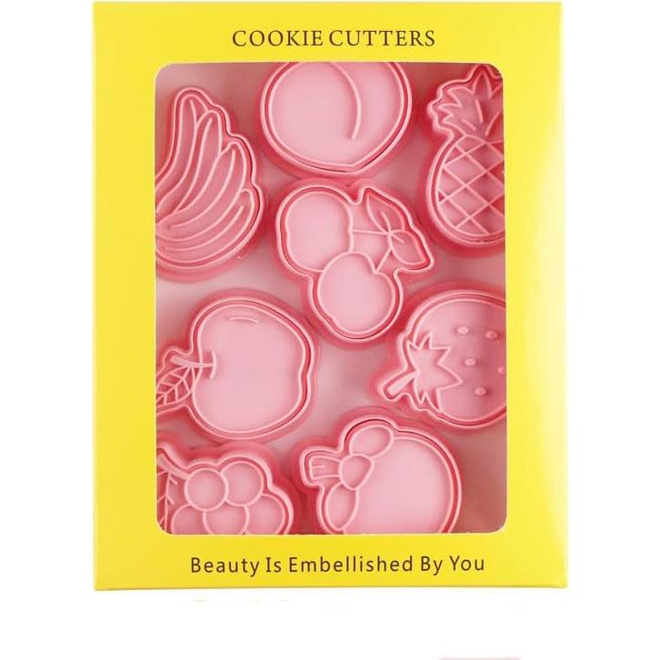 Cortadores de Galletas de Fruta MayeBridge, 8 Piezas 3D