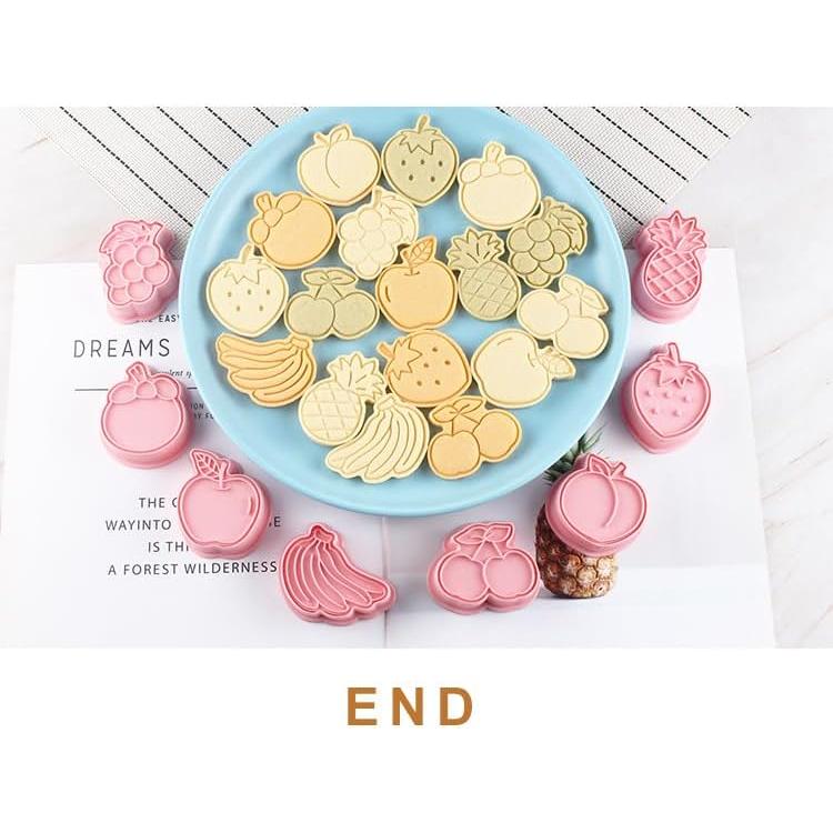 Cortadores de Galletas de Fruta MayeBridge, 8 Piezas 3D