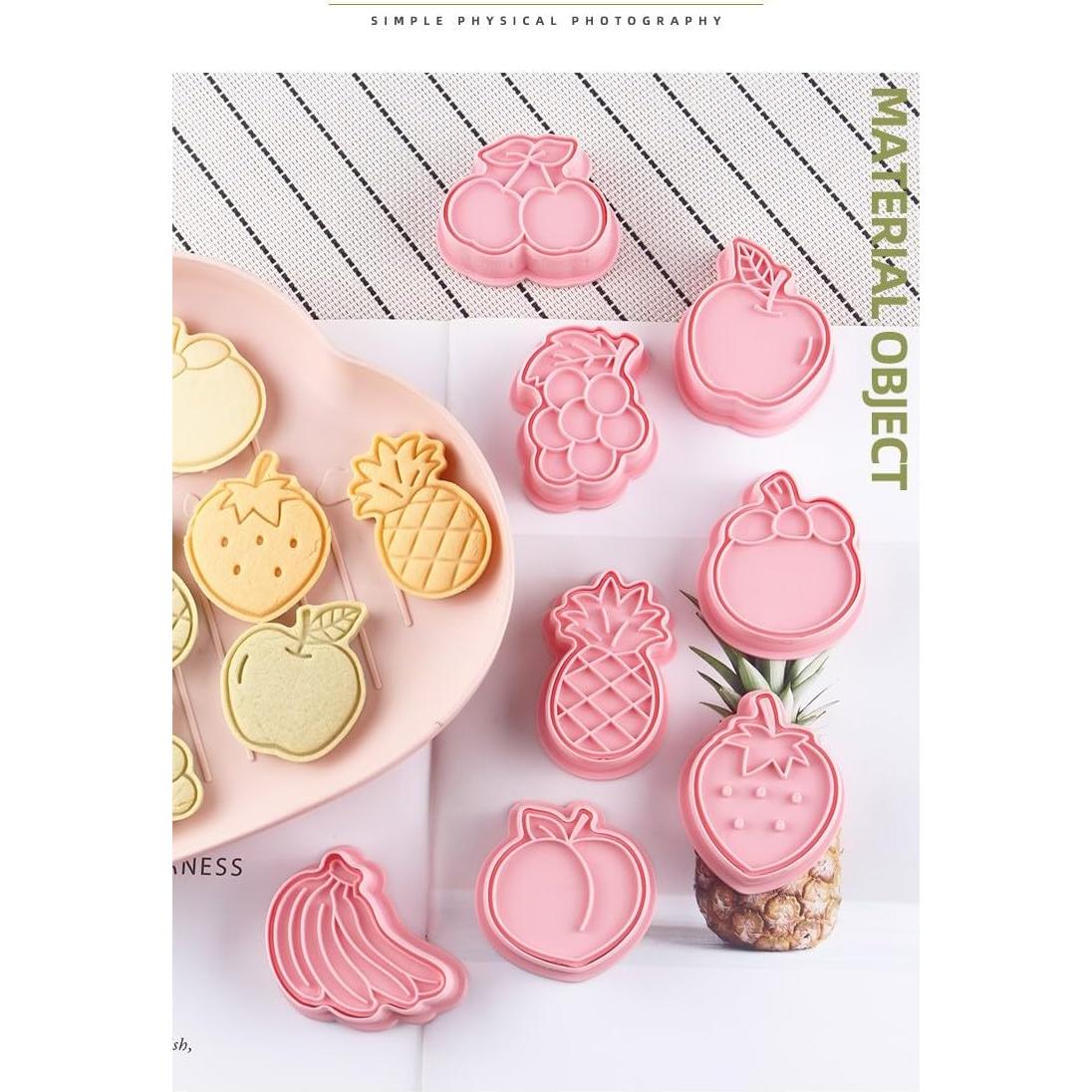 Cortadores de Galletas de Fruta MayeBridge, 8 Piezas 3D