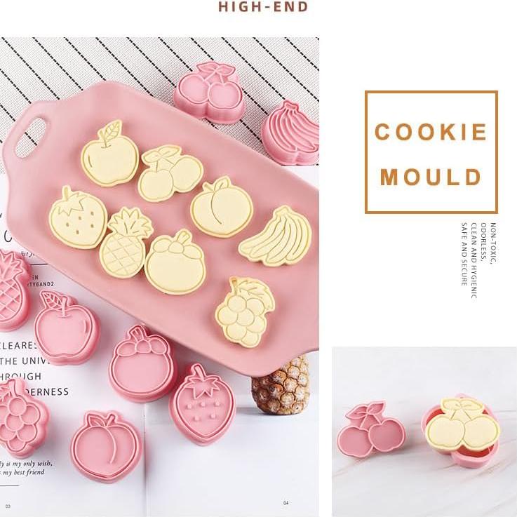 Cortadores de Galletas de Fruta MayeBridge, 8 Piezas 3D