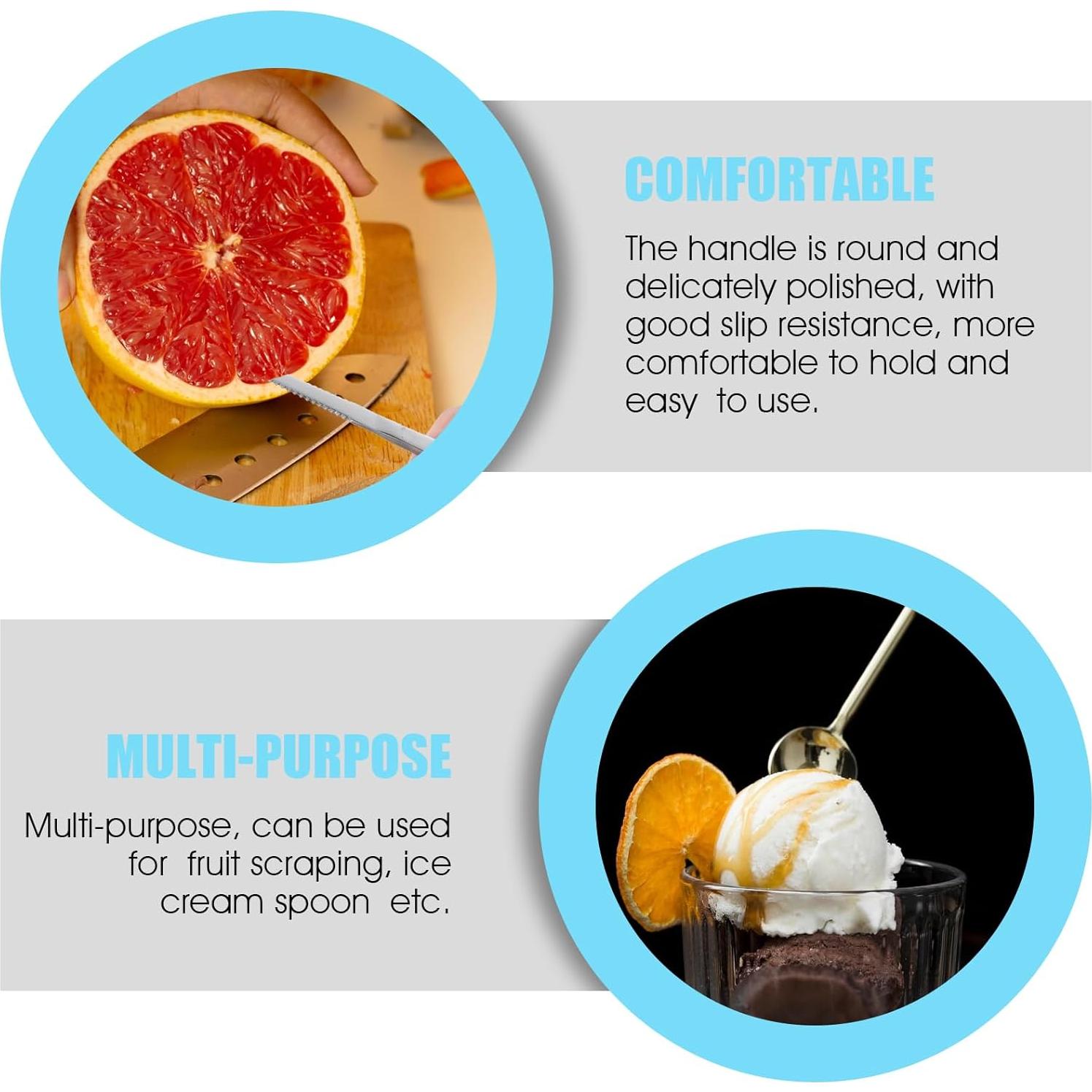 Conjunto Cuchara y Cuchillo de Pomelo Giantree - Acero Inoxidable