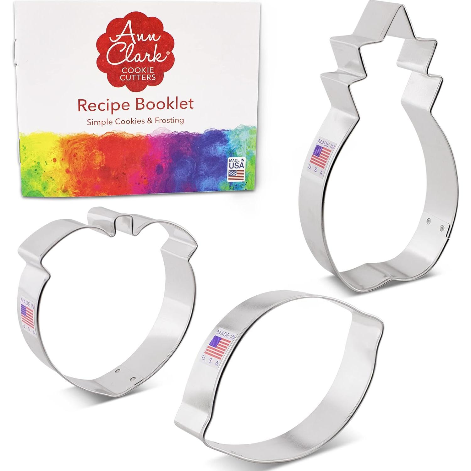 Juego de Cortadores de Galletas de Frutas Ann Clark 3 Piezas