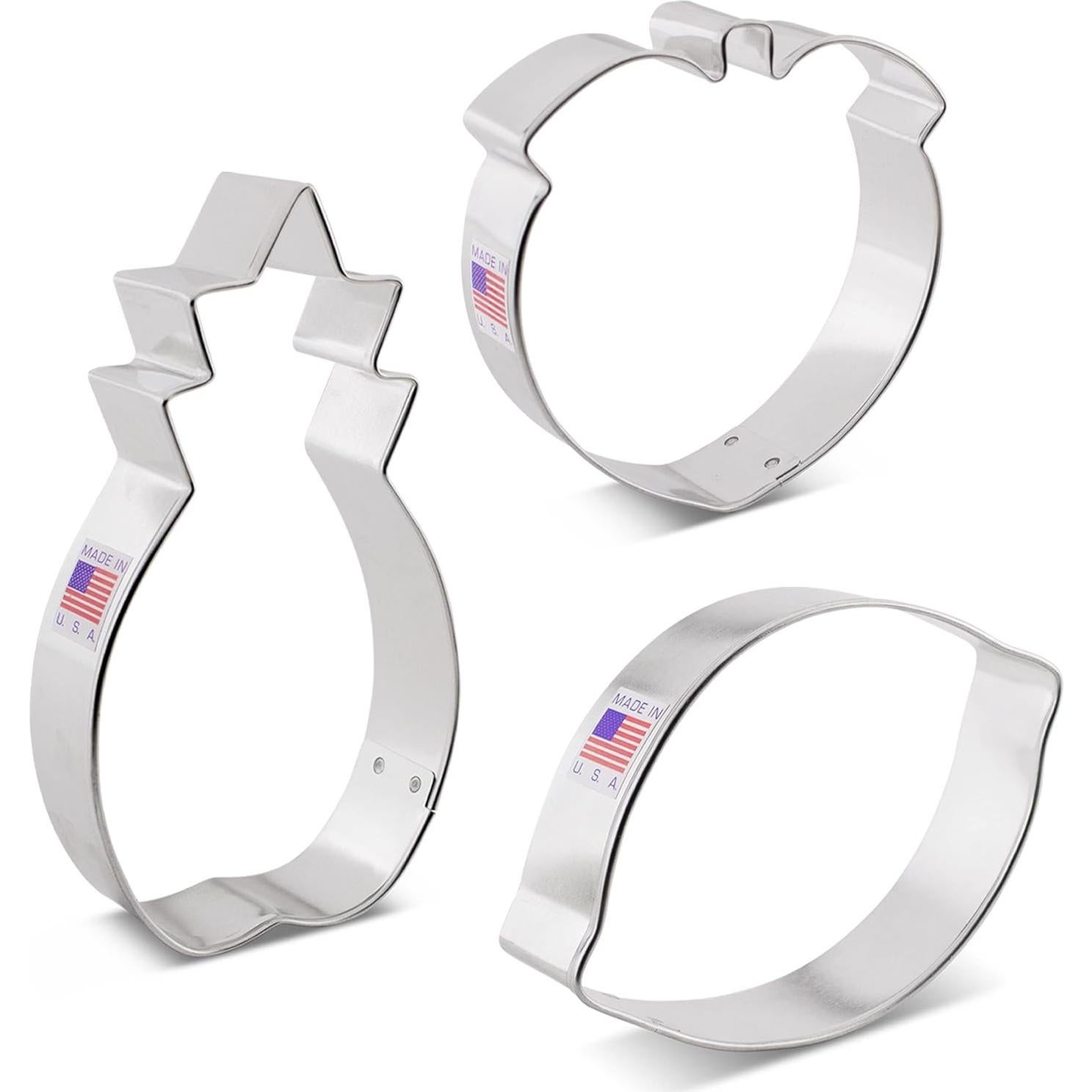 Juego de Cortadores de Galletas de Frutas Ann Clark 3 Piezas