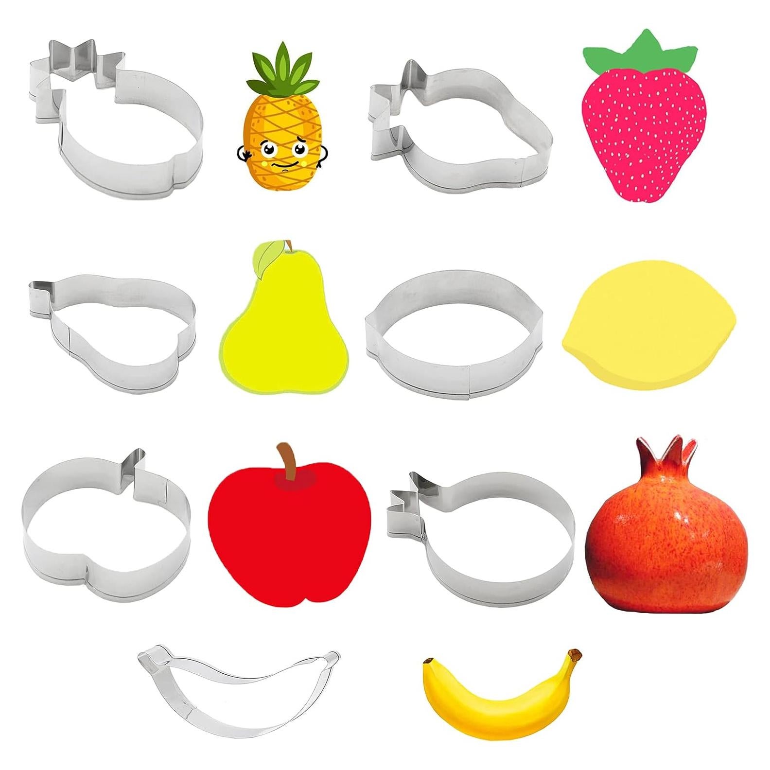 Juego de 7 Cortadores de Galletas de Frutas DALJIAFA