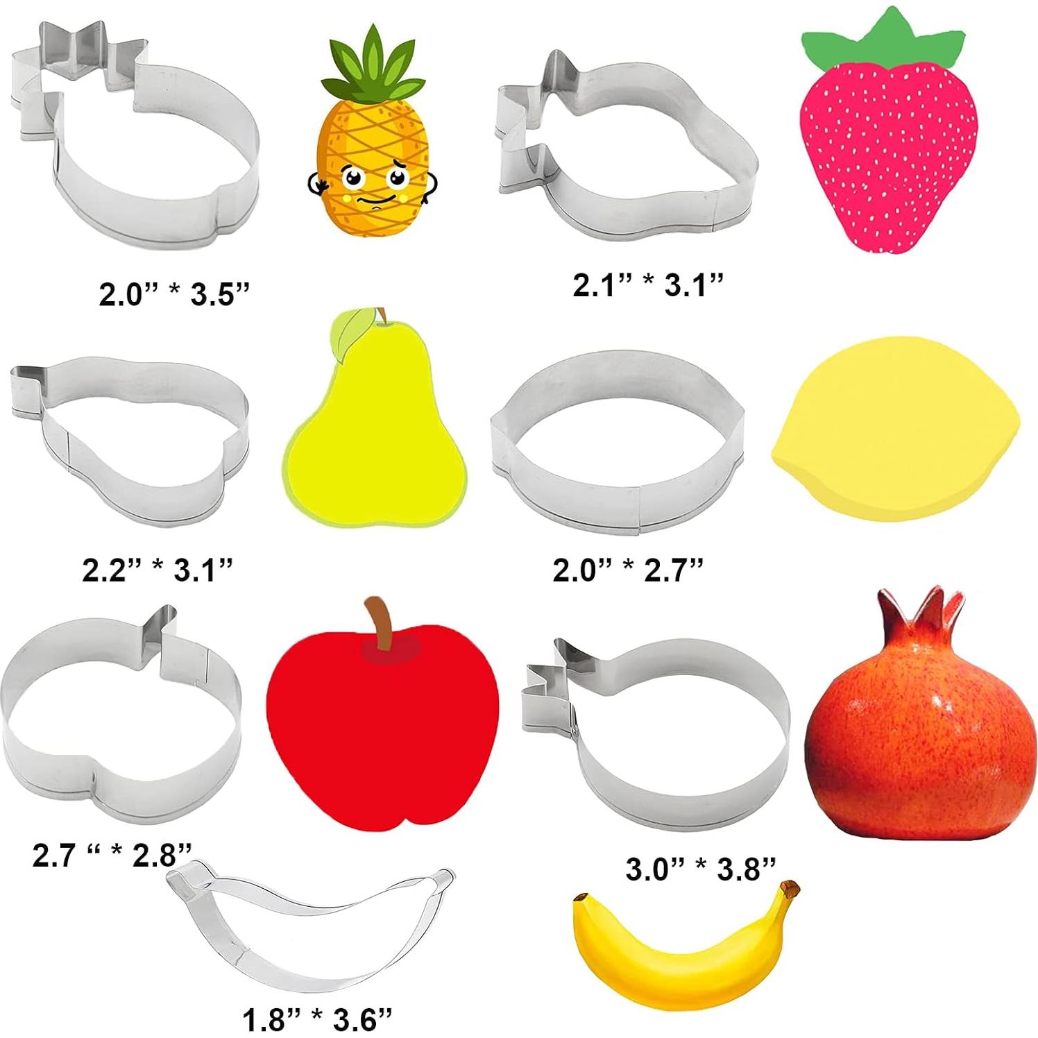 Juego de 7 Cortadores de Galletas de Frutas DALJIAFA