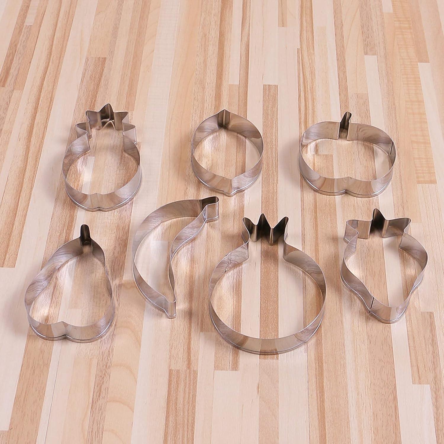 Juego de 7 Cortadores de Galletas de Frutas DALJIAFA