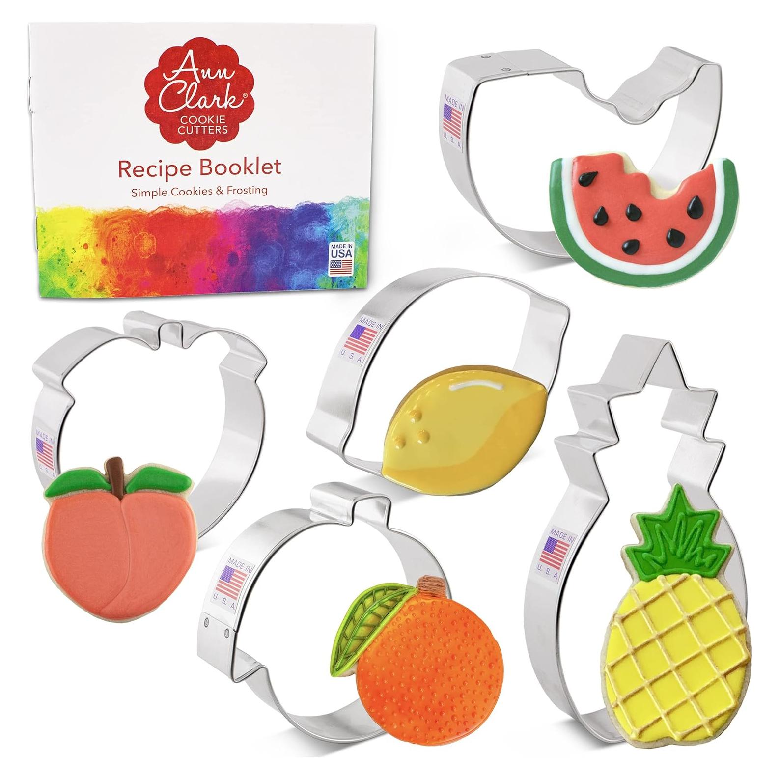 Juego de Cortadores de Galletas de Frutas Ann Clark - 5 Piezas